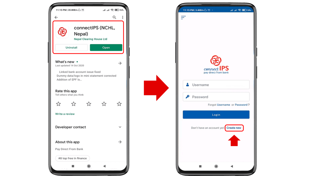 How to create connectIPS account and link to Bank Account