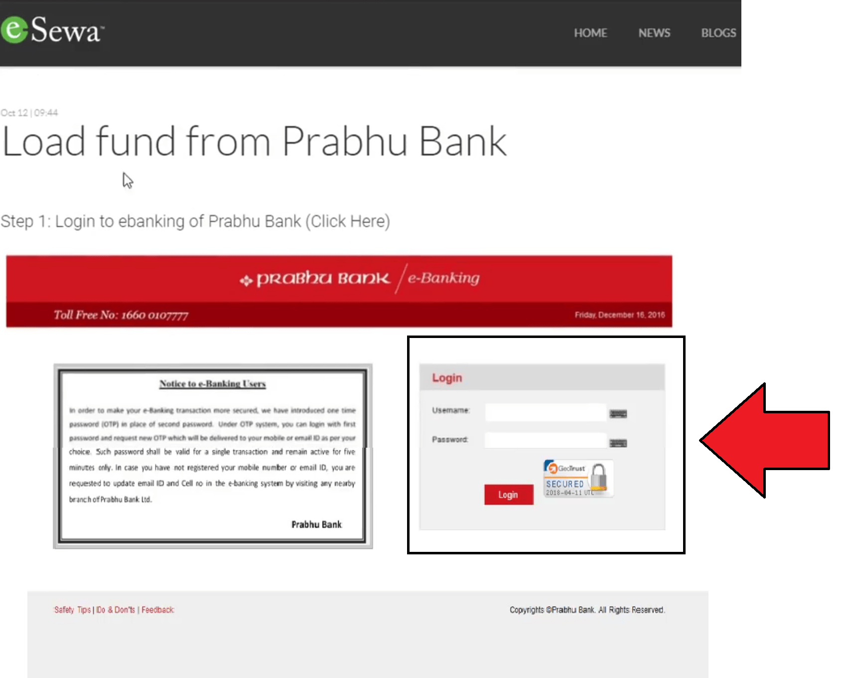 Load Fund in eSewa