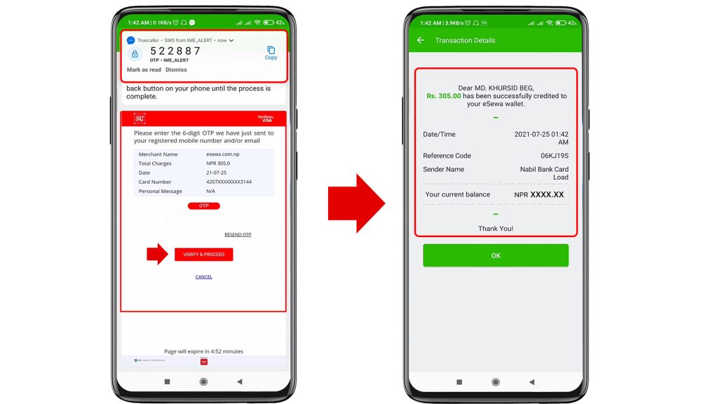 Transfer Money From IME Pay to eSewa