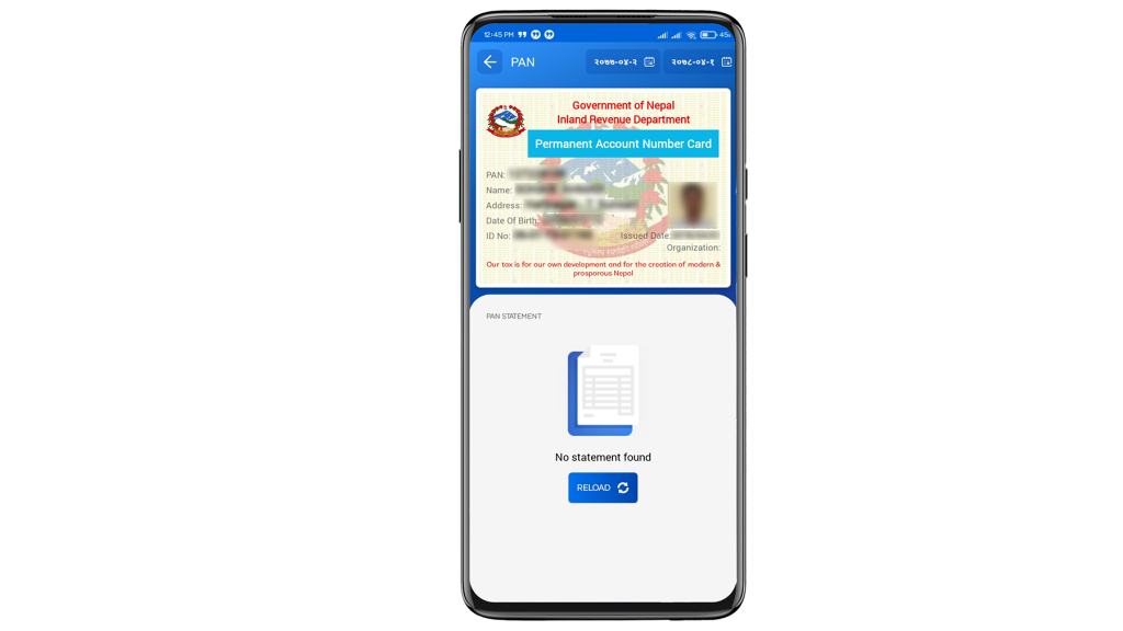 Register PAN Using Nagarik App