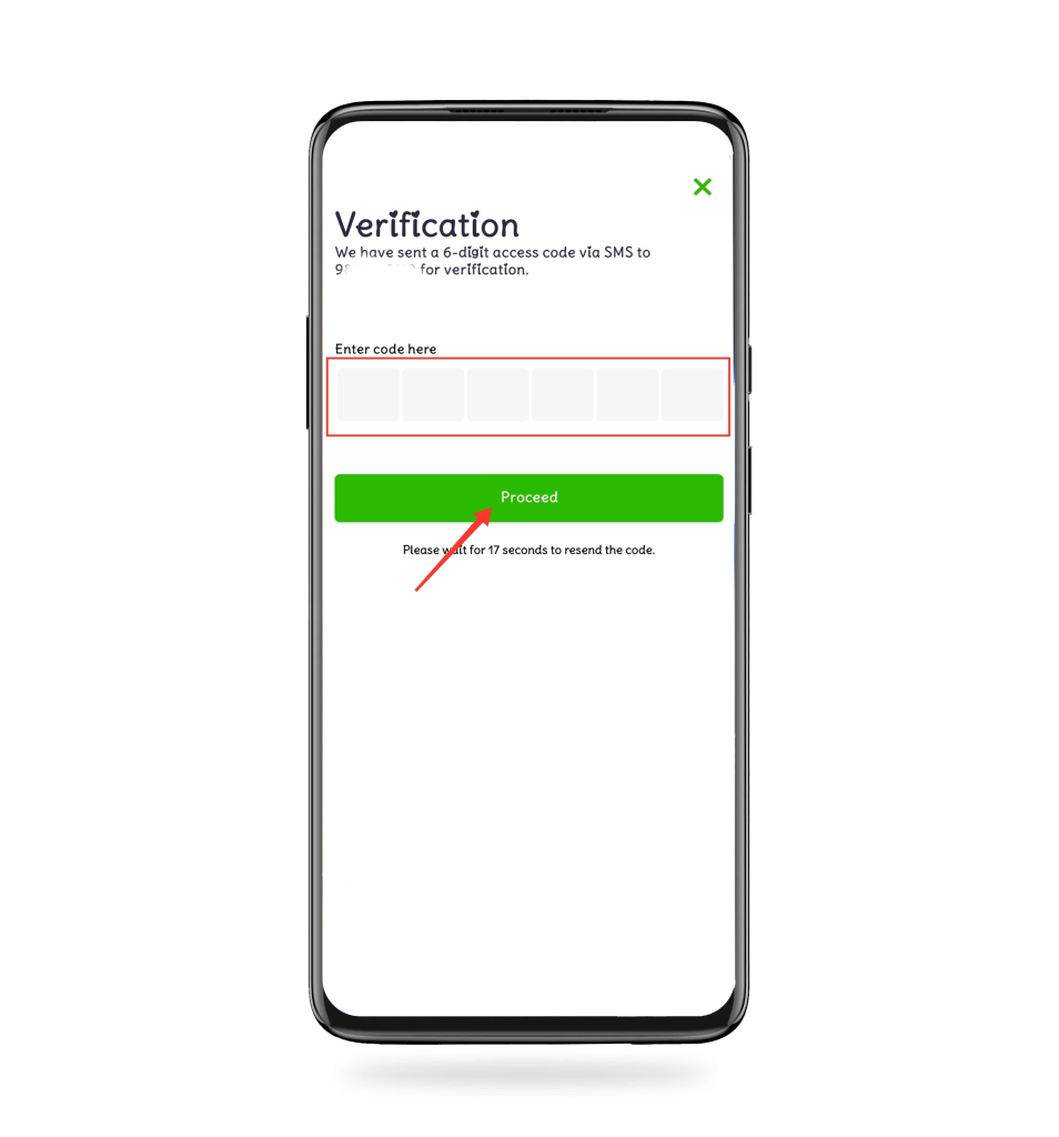 verificaion code to add number in eSewa