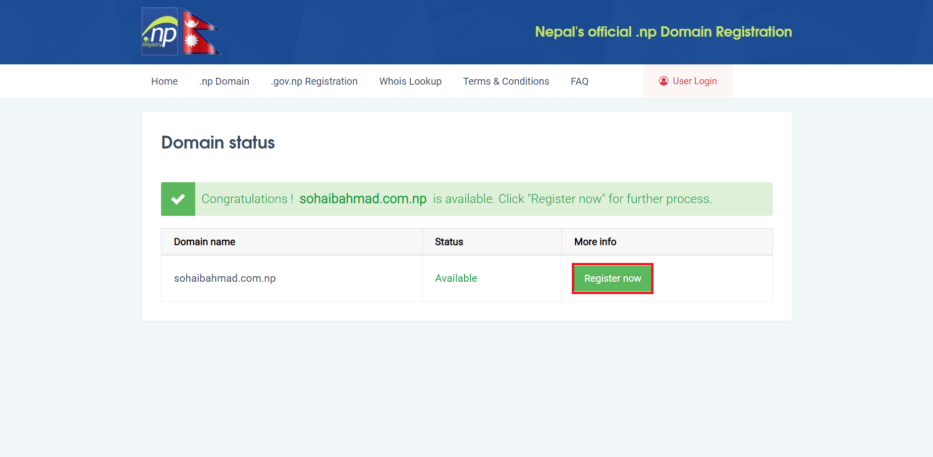 Register .com.np Domain For Free