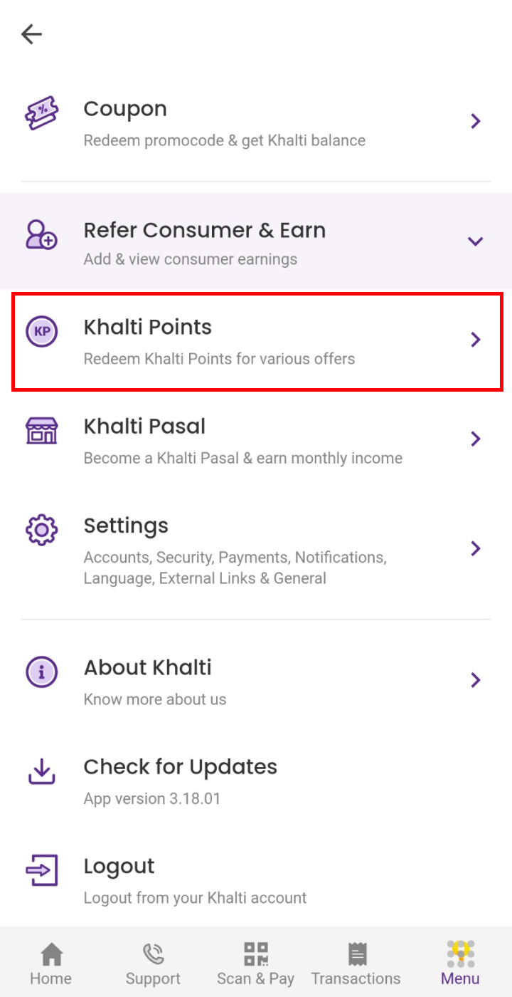 How to use Khalti points?