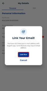 How to Link Email in Nagarik App?