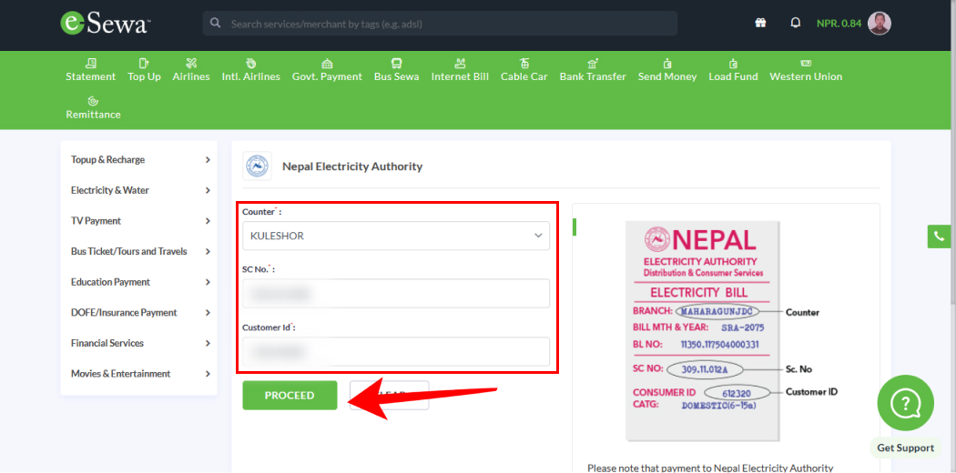 How To Pay Electricity Bill From eSewa?