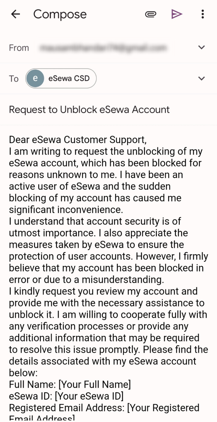 How To Unblock eSewa Account?