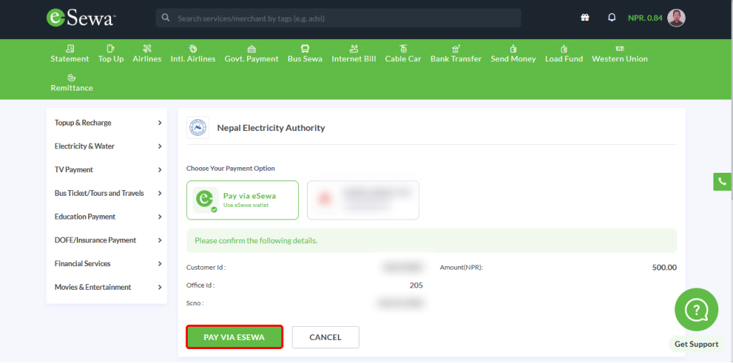 How To Pay Electricity Bill From eSewa?