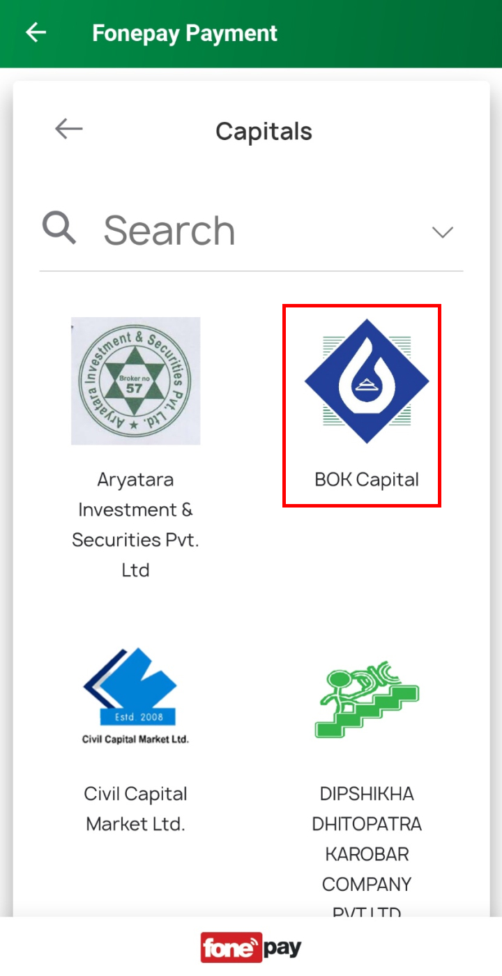 Select the capital where you have the DEMAT account.
