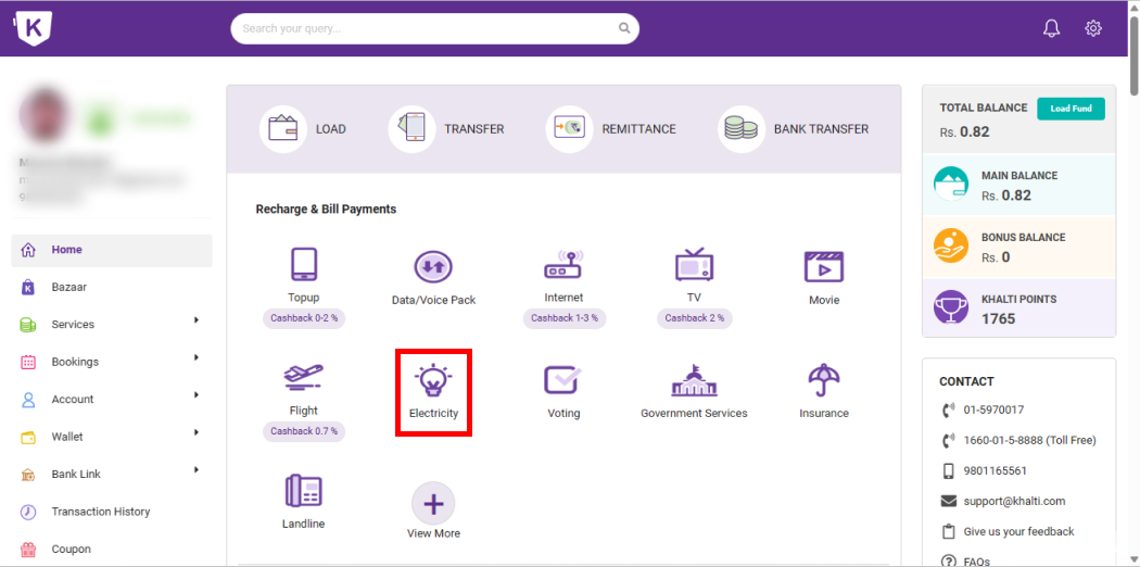 How to Pay Electricity Bill from Khalti?