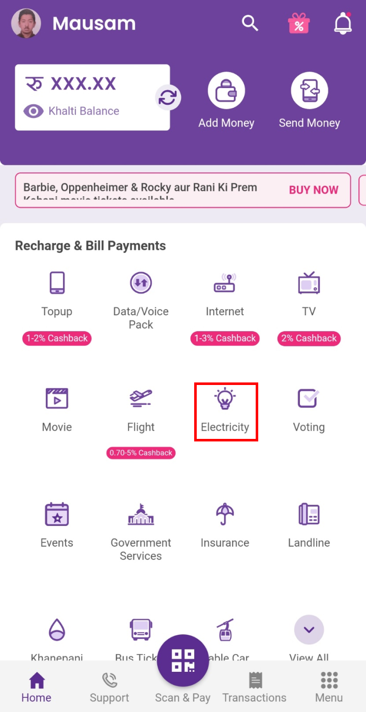 How to Pay Electricity Bill from Khalti?